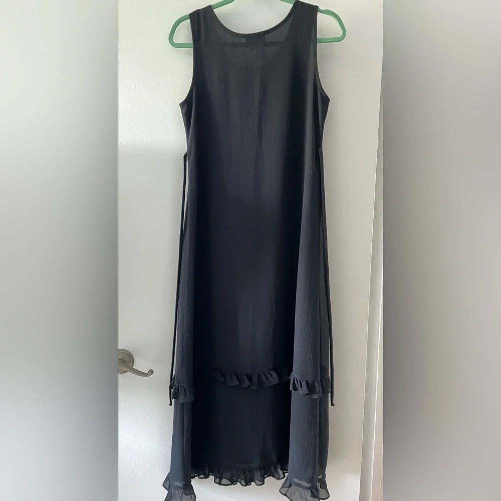 Coldwater Creek Black High Low Dress Sleeveless Size PXS
